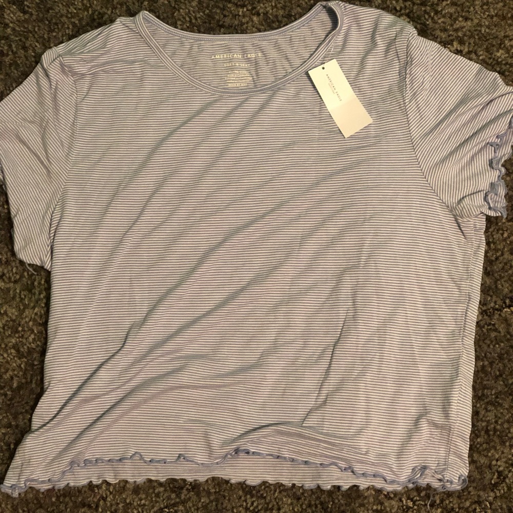 American eagle stripped crop top